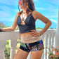 Patchwork Booty Shorts