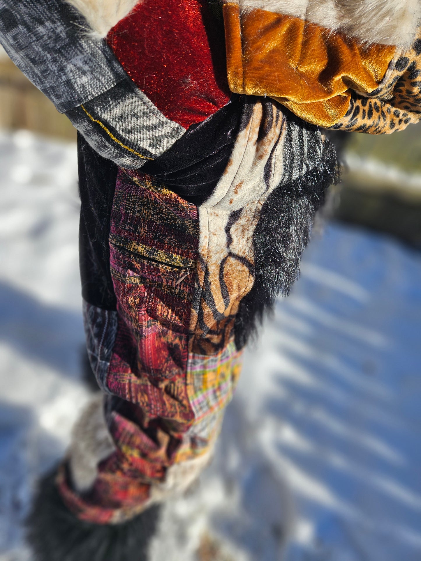 Patchwork Furry Jogger