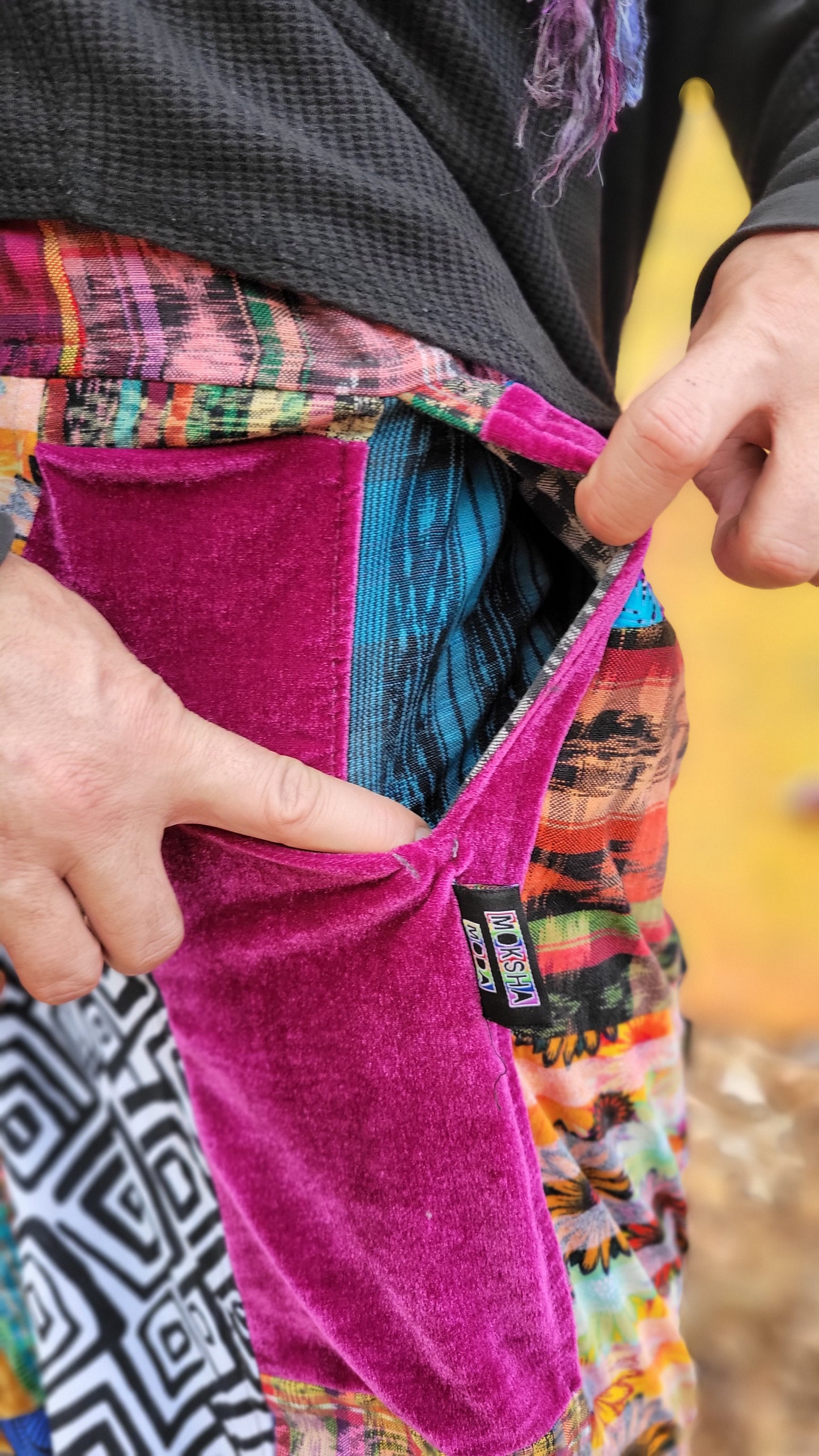 Patchwork Harem Pants