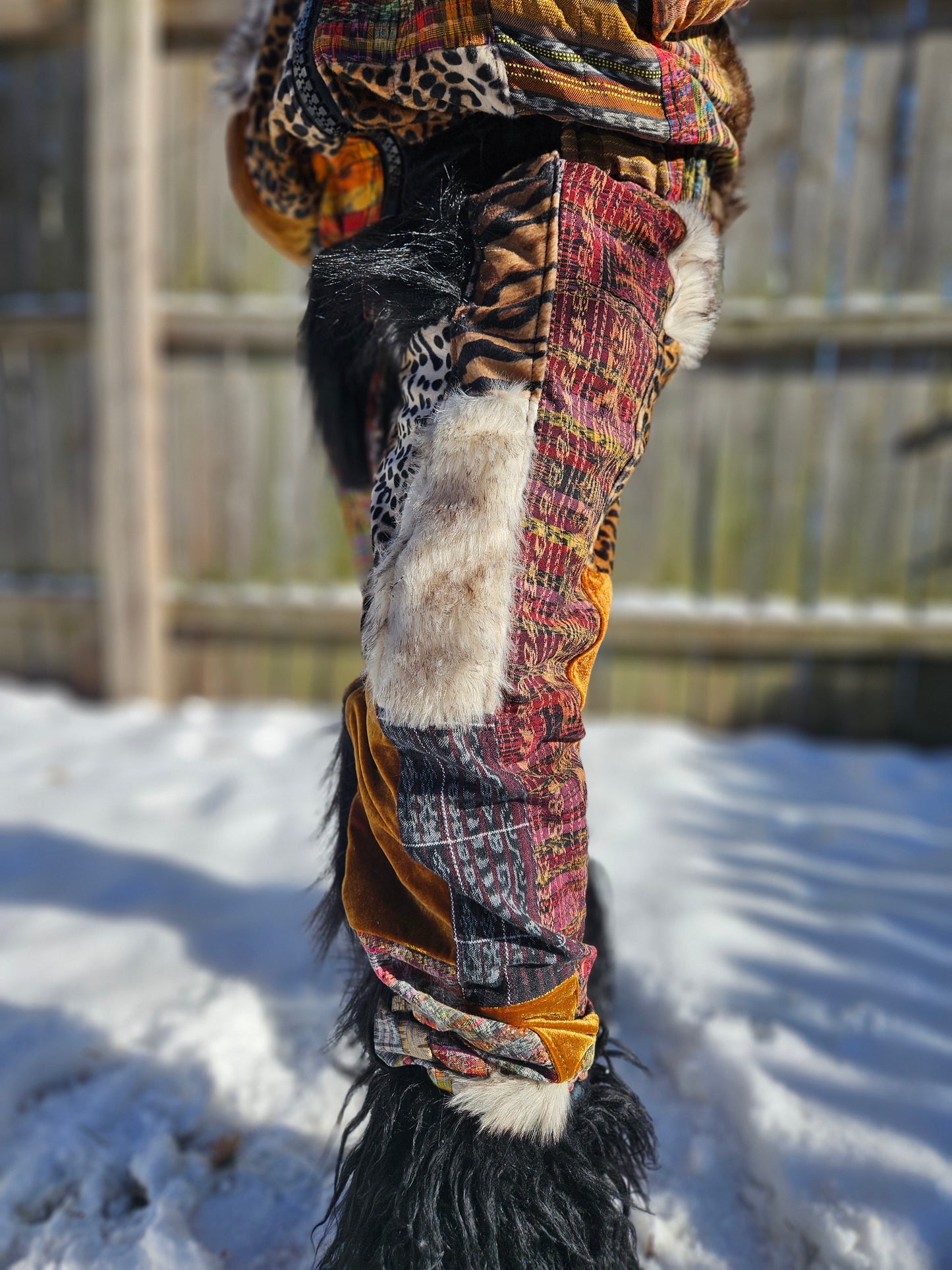 Patchwork Furry Jogger