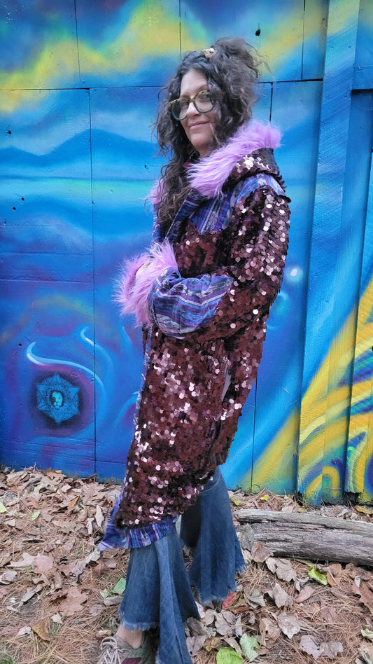 Sequin Cloak Vino