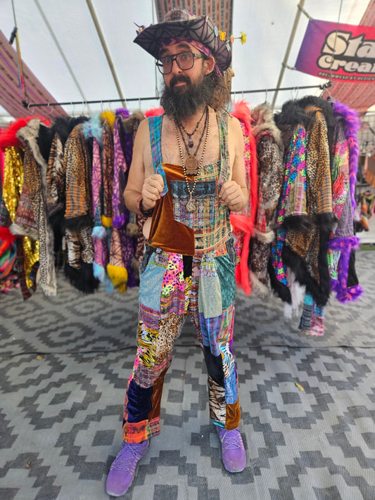 Patchwork Overalls