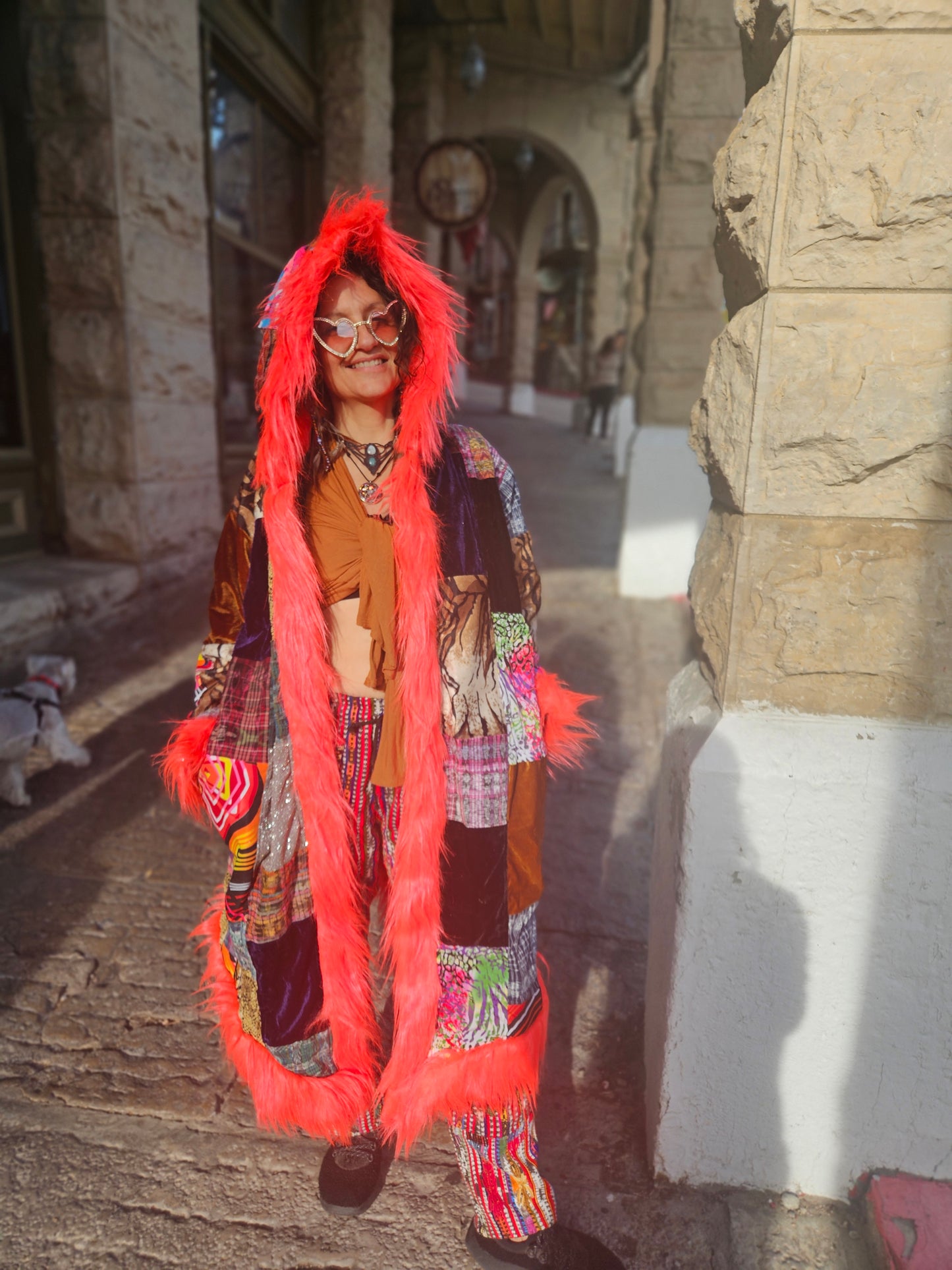 Patchwork Cloak - Rebel Rose