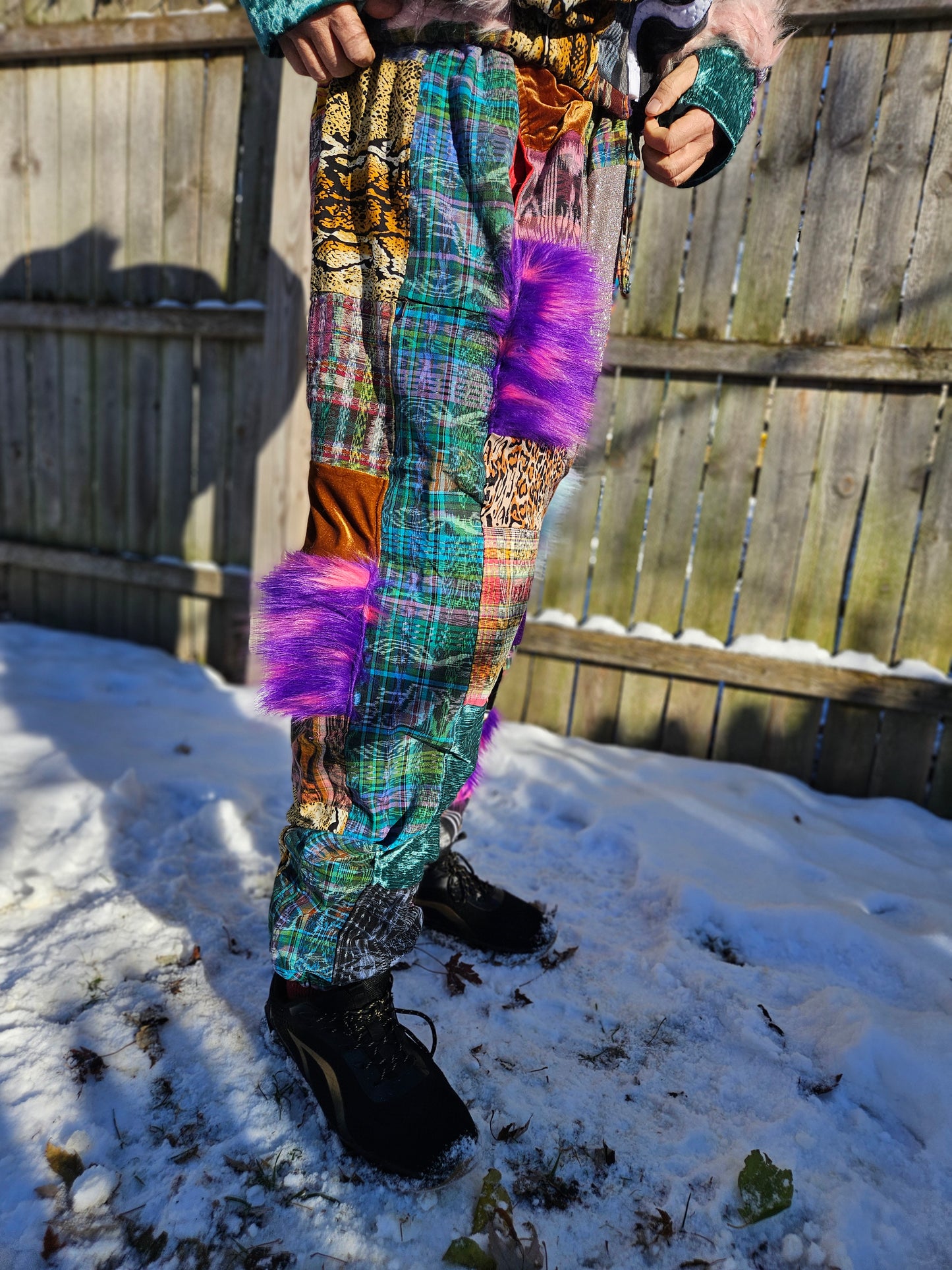 Patchwork Furry Jogger
