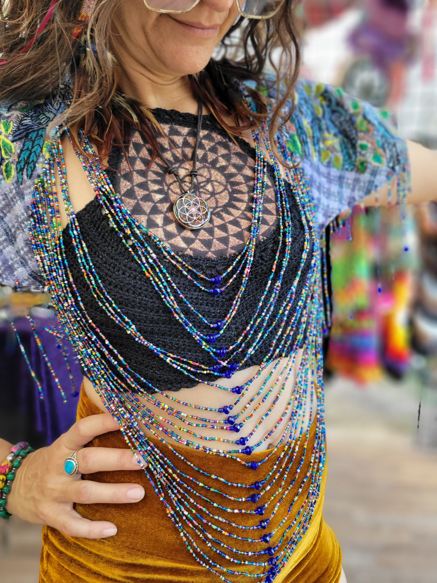 Beaded Goddess Top