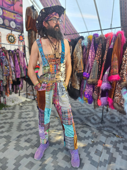 Patchwork Overalls