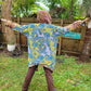 Cloak - Yellow/Blue Paisley Print