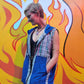 Jacket - Sleeveless Blue Peacock