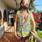 Sleeveless Shirt - Paisley/Green