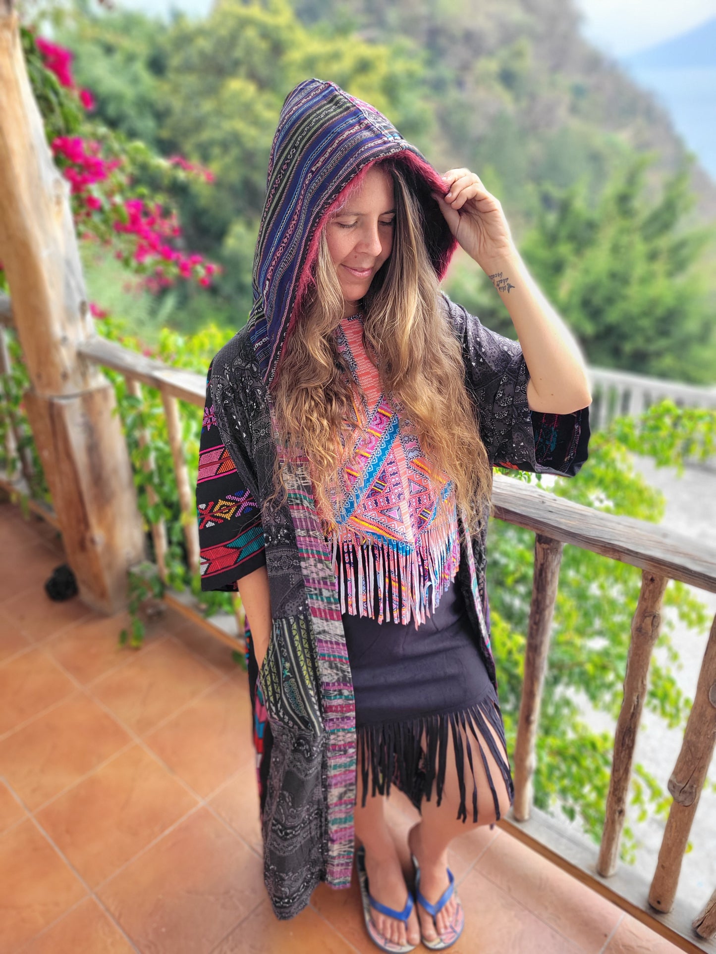 Fur Kimono - Rainbow
